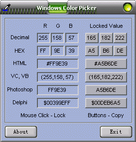 Windows Color Picker Screenshot